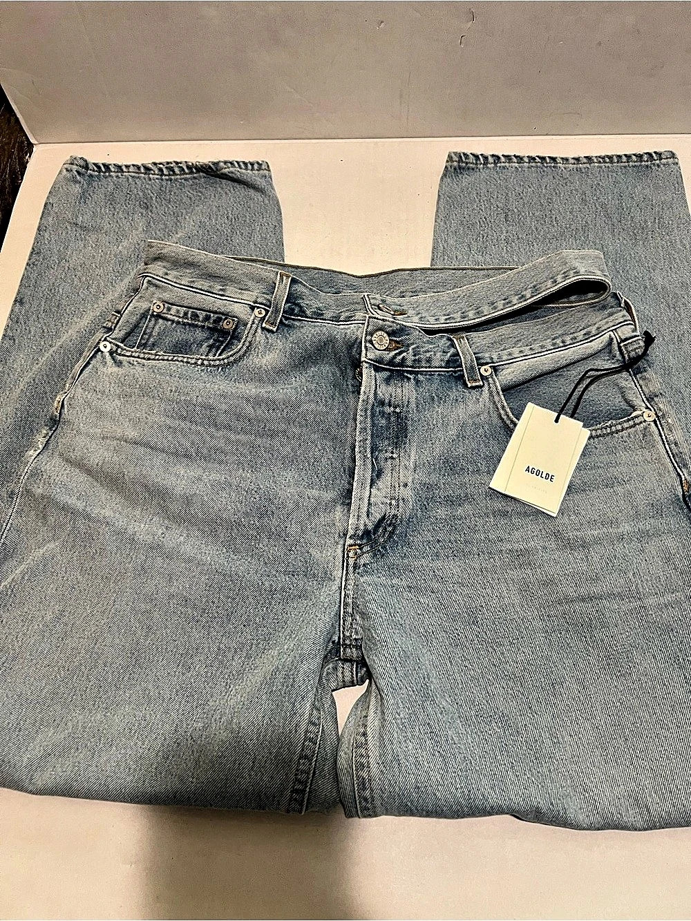 light-wash AGOLDE Jeans Waist Size 32